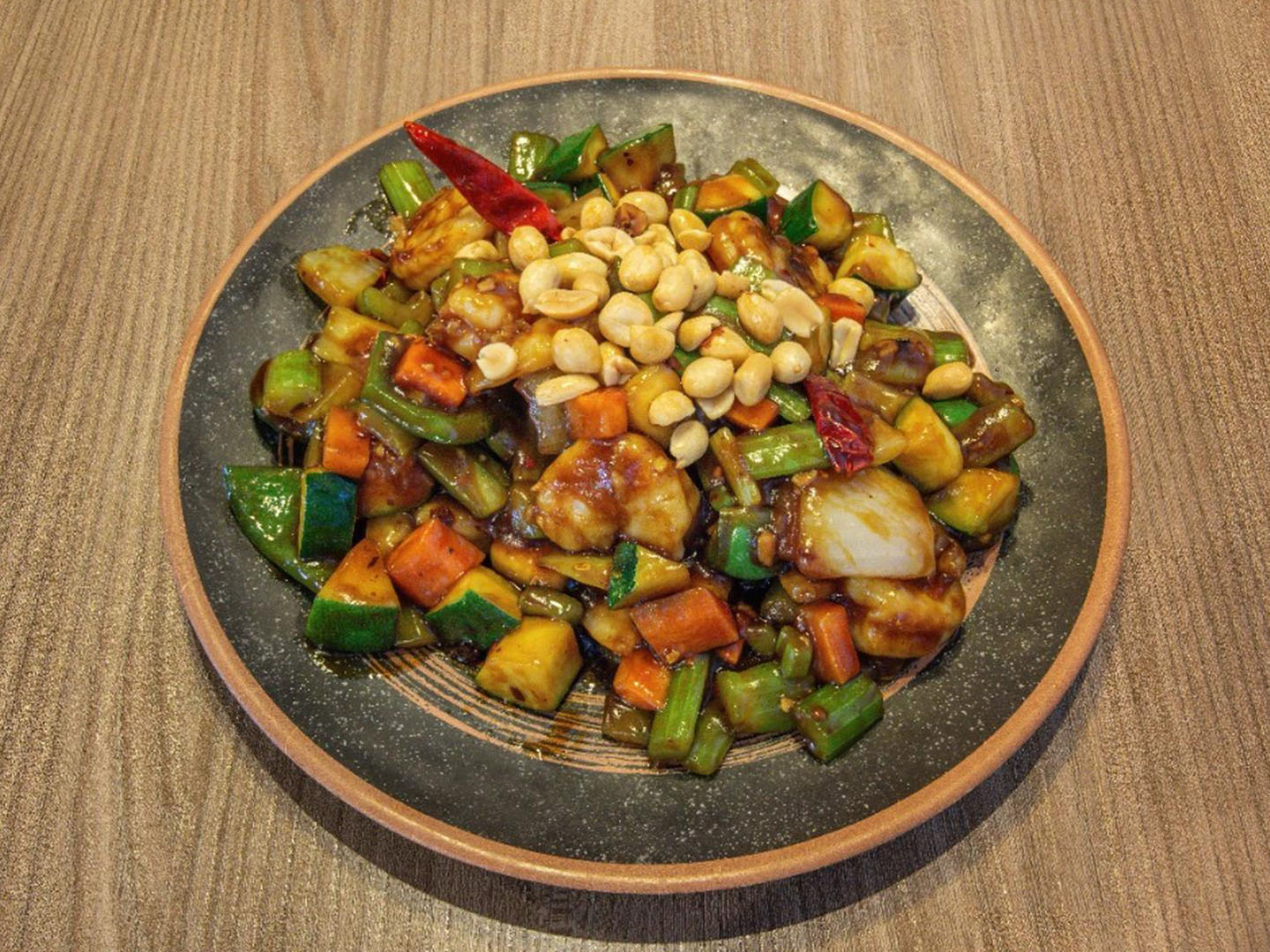 Spicy shrimp with peanuts & veggies at Uncle Qwik Chinese & Dumpling Restaurant, a Chinese Restaurant in Scottsdale