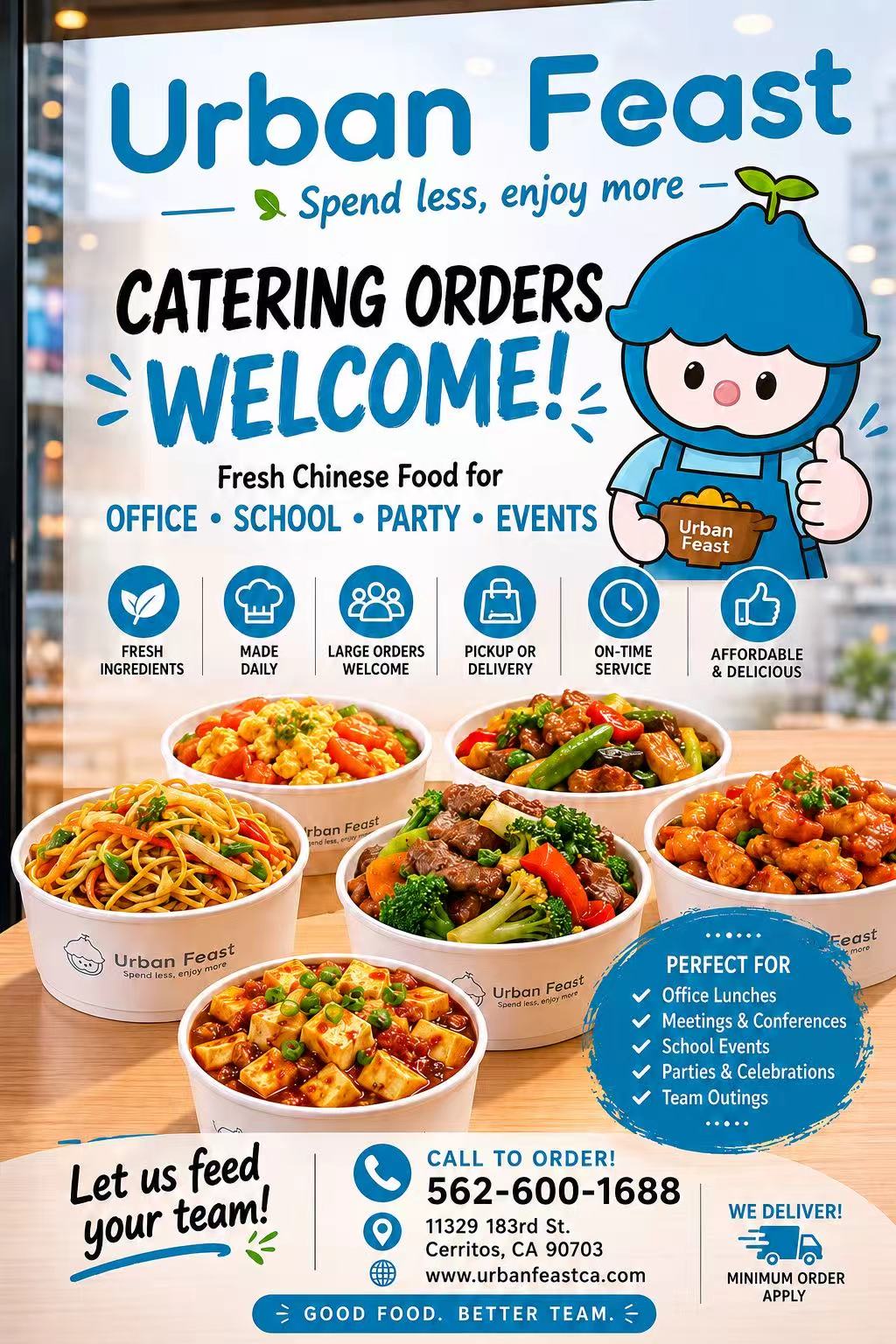 catering orders welcome