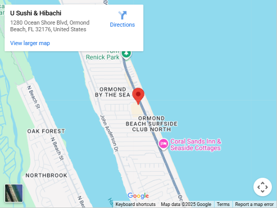 Location, 1280 Ocean Shore Blvd, Ormond Beach, FL 32176, United States 1280 Ocean Shore Blvd, Ormond Beach, FL 32176, United States