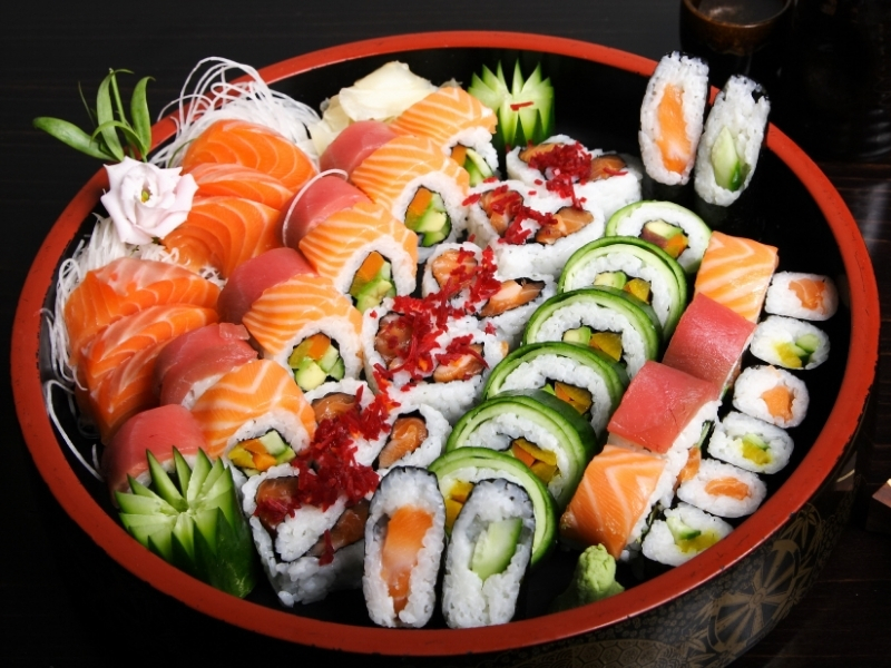 Mixed sushi rolls and nigiri at U Sushi & Hibachi, a Japanese Restaurant in Ormond Beach