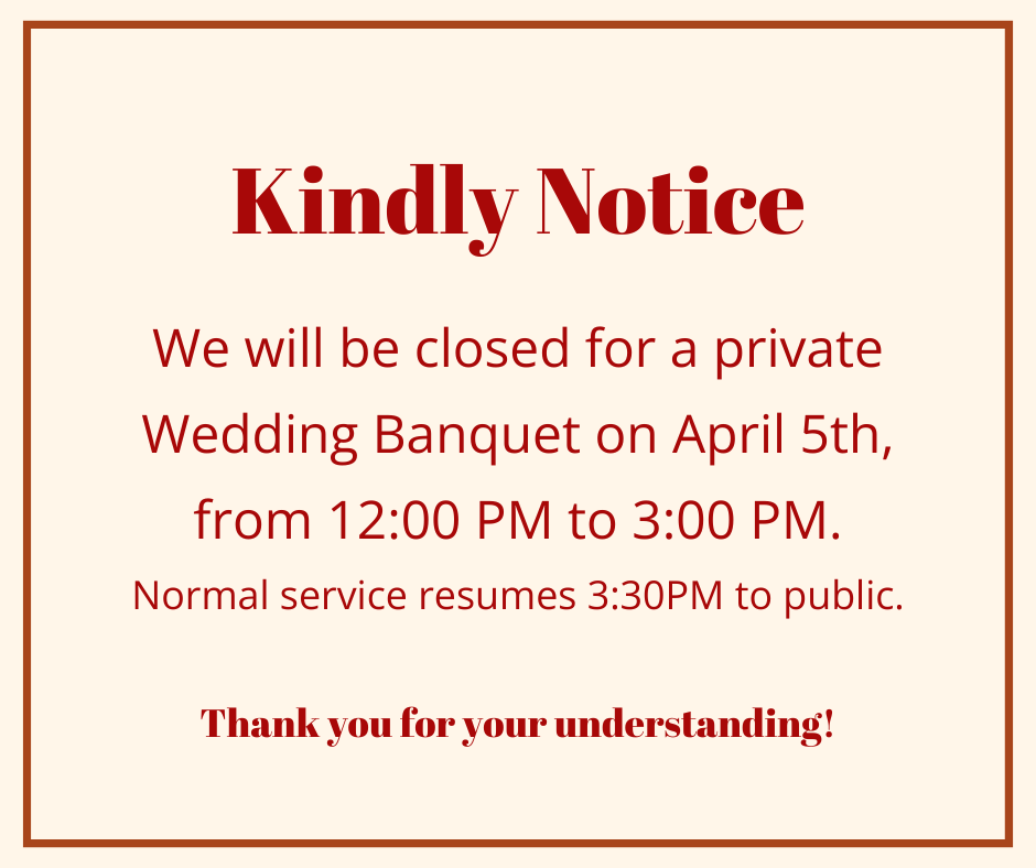 Restaurant Event Notice