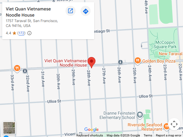 Location, 1757 Taraval St, San Francisco, CA 94116, United States