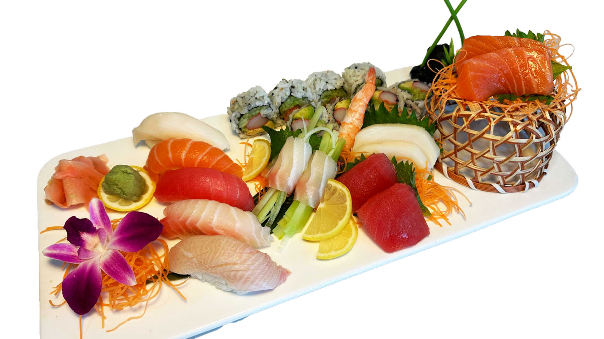 Volcano-Sushi-and-Ramen-Japanese-Restaurant-Sushi & Sashimi-Combo-Bastrop Sushi & Sashimi Combo at Volcano Sushi and Ramen,a Japanese Restaurant in Bastrop
