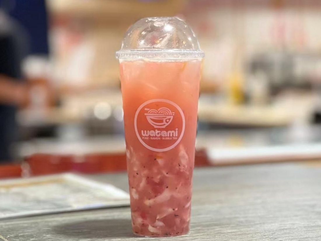 Watami-Sushi-Restaurant-Lychee-Fruit-Ice-Tea-ME Refreshing lychee fruit ice tea at Watami, a Sushi Restaurant in ME