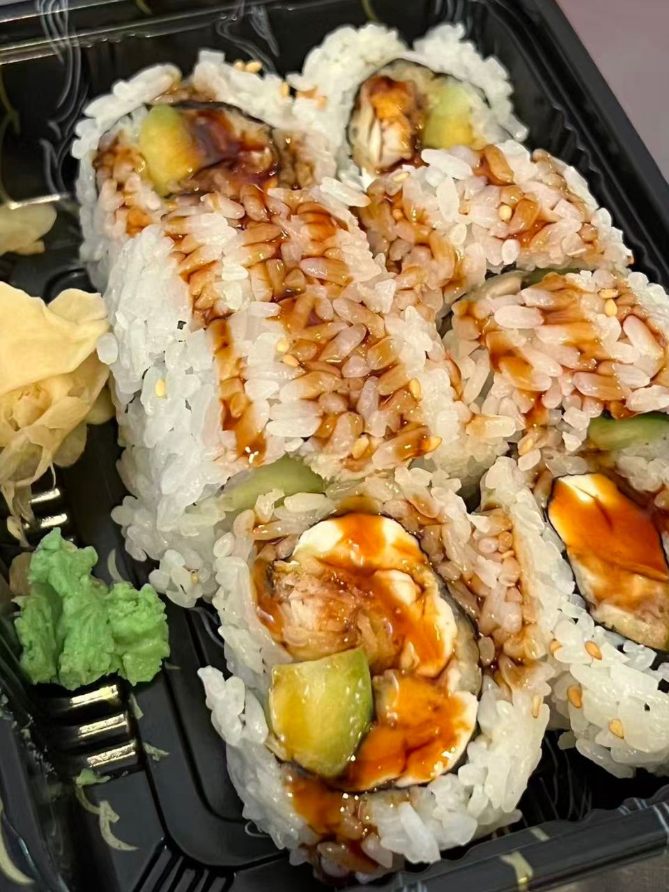 Sushi roll with eel, avocado and eel sauce at Wei Sushi&Ramen, a Japanese Restaurant in Cobleskill