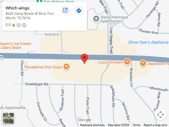 Location, 8625 Camp Bowie W Blvd, Fort Worth, TX 76116