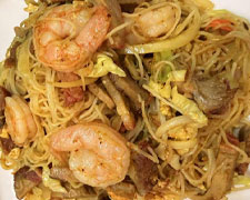 Singapore-style rice noodles with shrimp and meat at Wild Ginger Asian Bistro, a Asian restaurant in Gilbert
