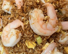 Shrimp fried rice with egg and scallions at Wild Ginger Asian Bistro, a Asian restaurant in Gilbert