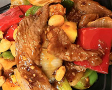 Kung pao beef stir-fry with peanuts at Wild Ginger Asian Bistro, a Asian restaurant in Gilbert