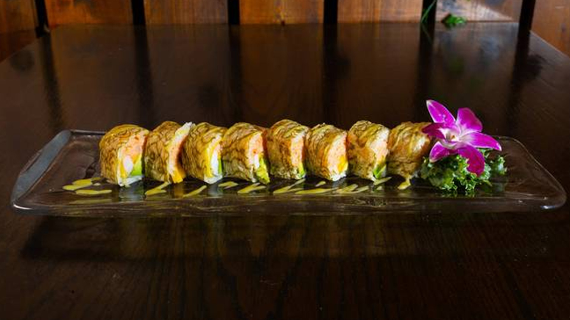 Wild-Rice-Fairfield-Asian-Restaurant-Tiger-Roll-Fairfield Tiger Roll sushi at Wild Rice Fairfield Asian Restaurant in Fairfield, Connecticut