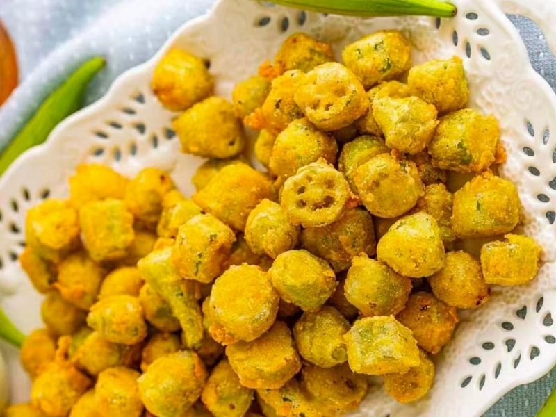 Wing-Side-Cleveland-Fast-Food-Restaurant-Fried-Okra-Cleveland Golden fried okra pieces, crunchy and savory at Wing Side - Cleveland, a Fast Food Restaurant in Cleveland