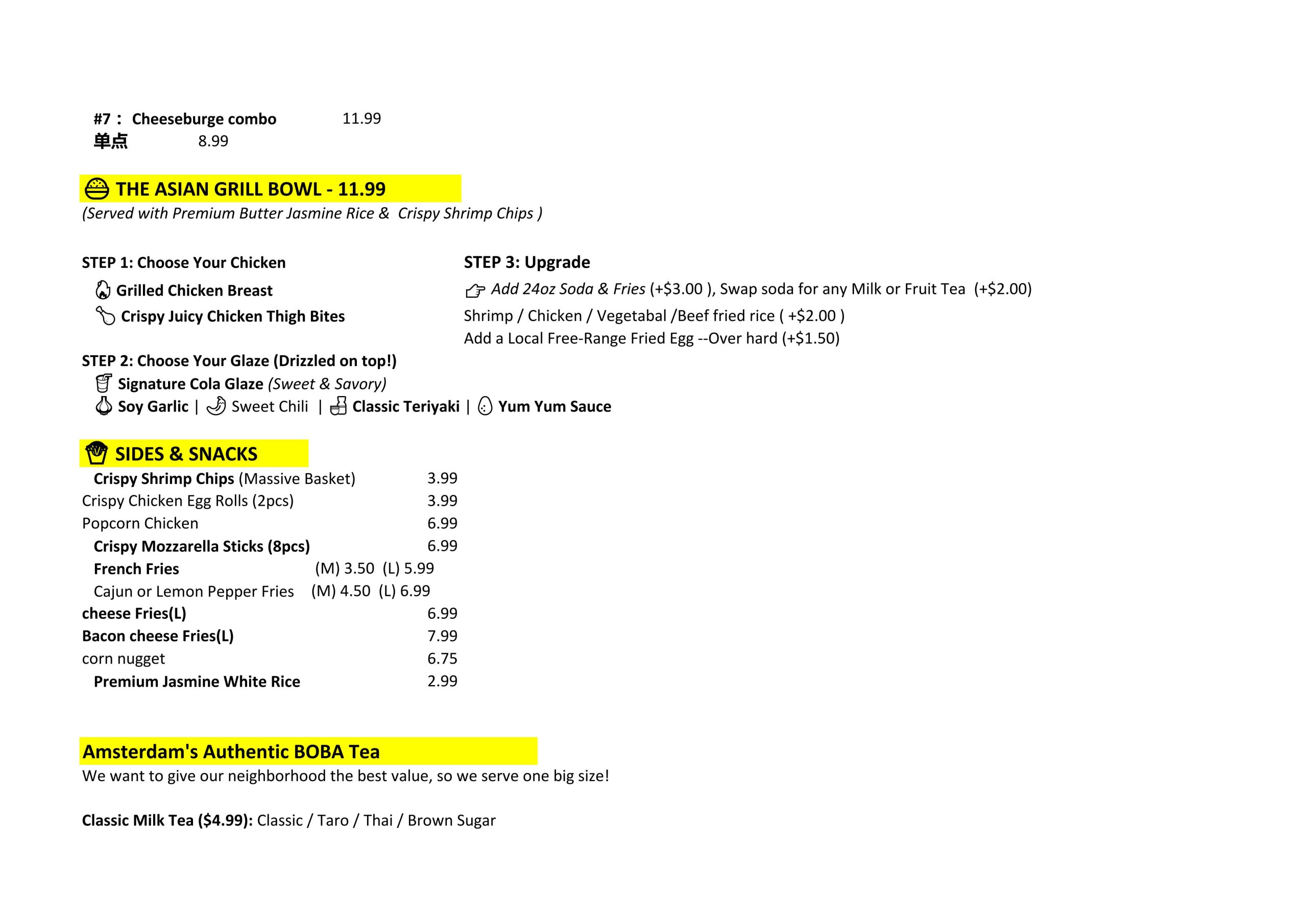 Restaurant menu 2, detailed description provided below