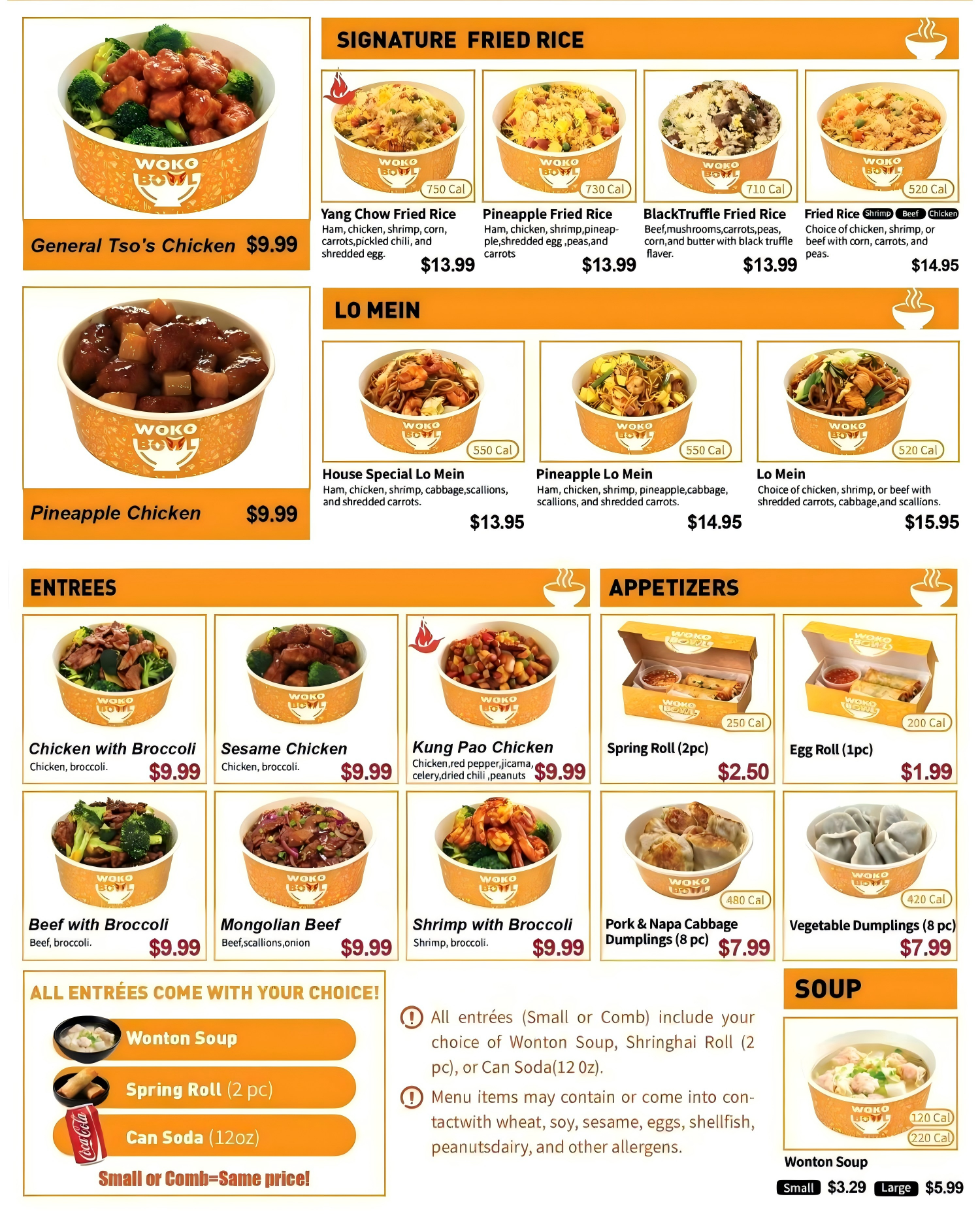 Restaurant menu 1, detailed description provided below