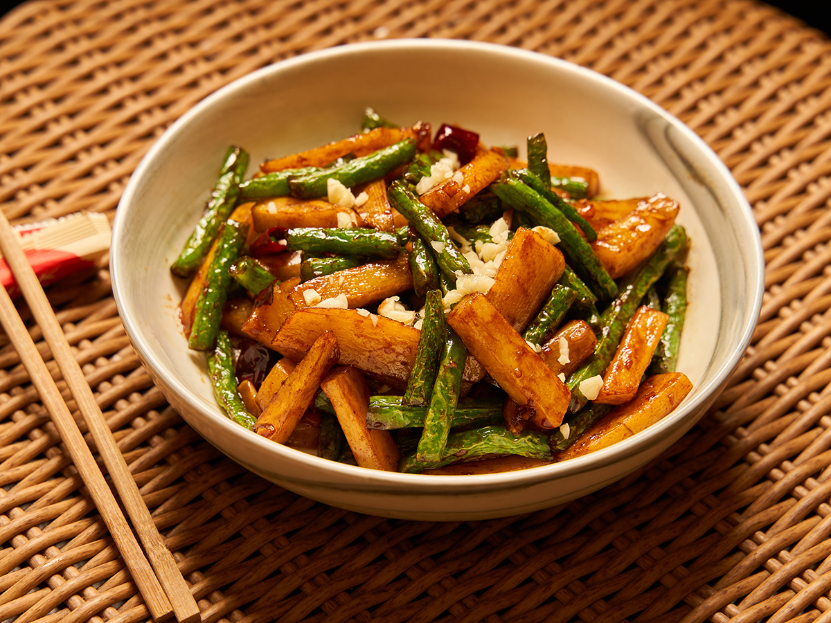 WOKOUT-Chinese-Restaurant-Potato-Strips-with-Beans-Astoria Potato Strips with Beans at WOKOUT,a Chinese Restaurant in Astoria