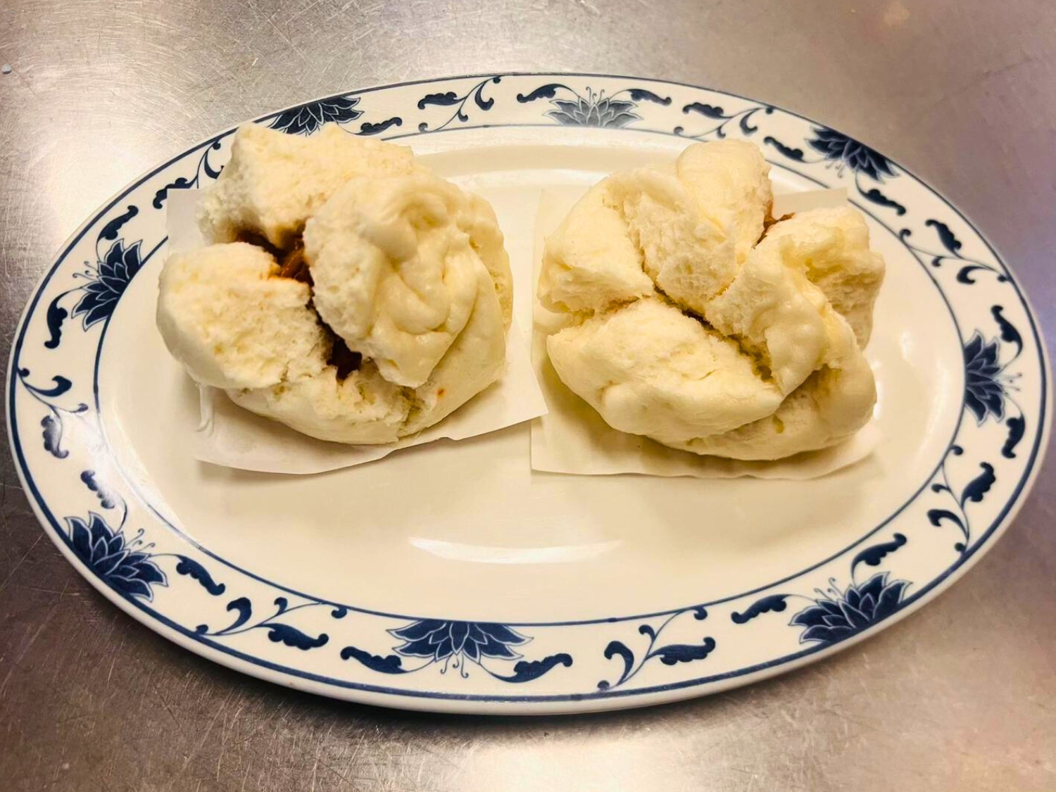 Soft steamed buns with BBQ pork at Wok's Cookin', a Chinese Restaurant in Castaic