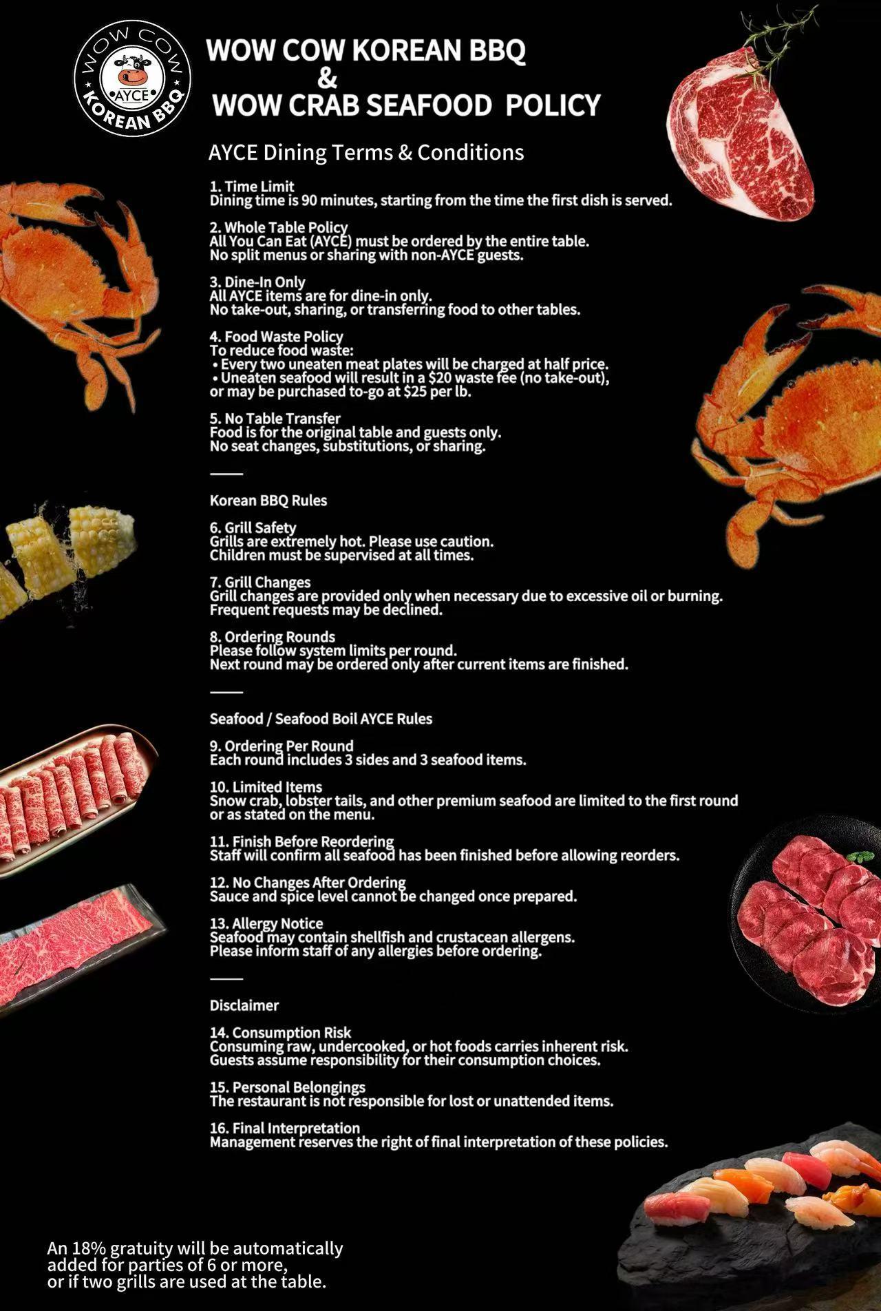 Restaurant menu 2, detailed description provided below