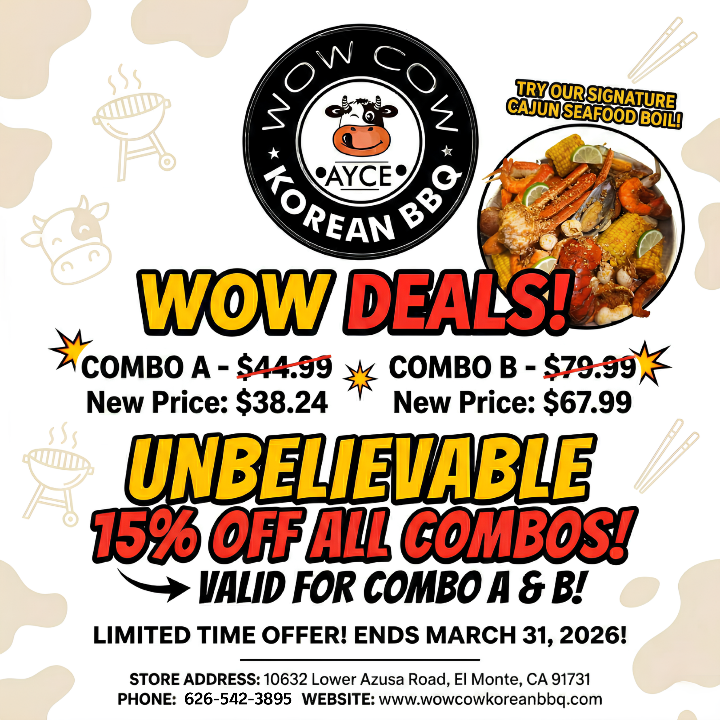 Crab N Go seafood platter promo - 10% off online orders $45+ at Liverpool, NY location.