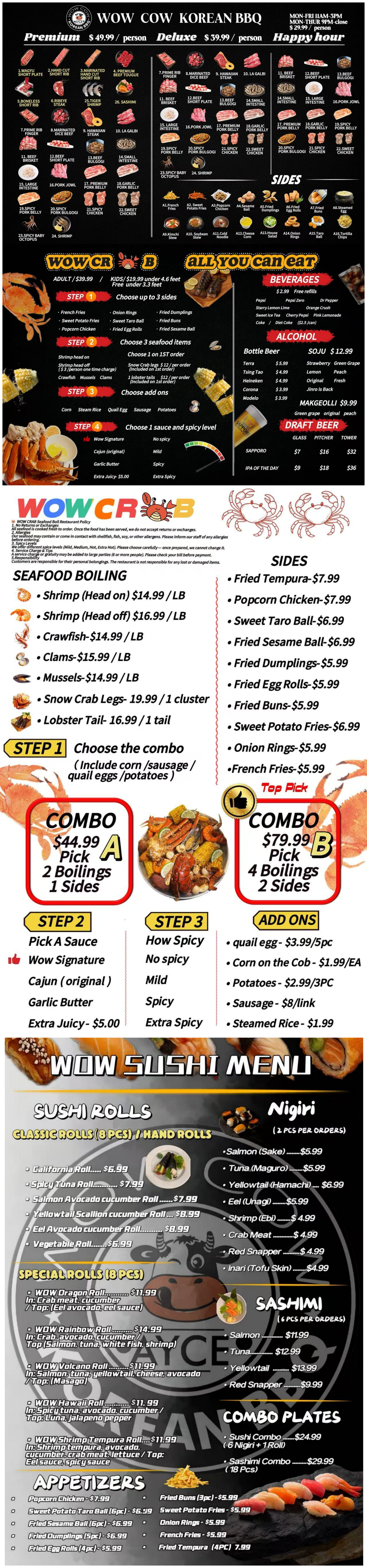 Restaurant menu 1, detailed description provided below