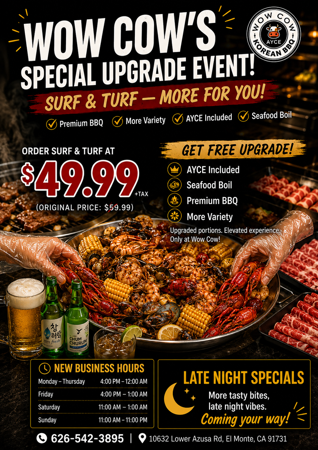 Crab N Go seafood platter promo - 10% off online orders $45+ at Liverpool, NY location.