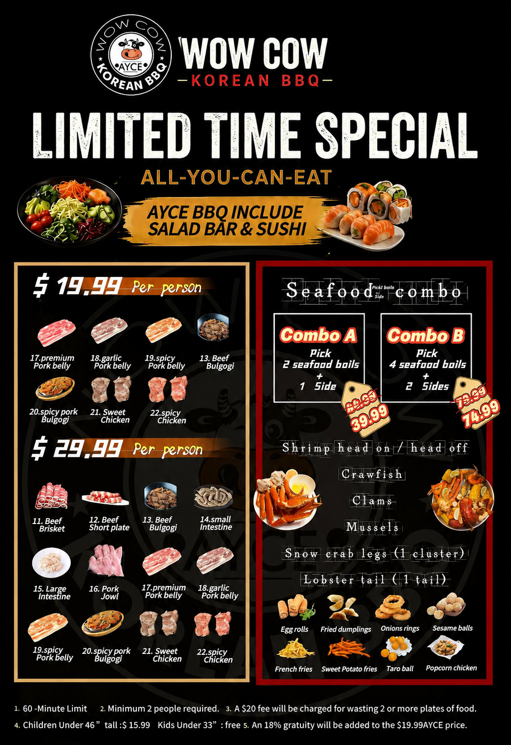 Menu - Wow Cow Korean BBQ