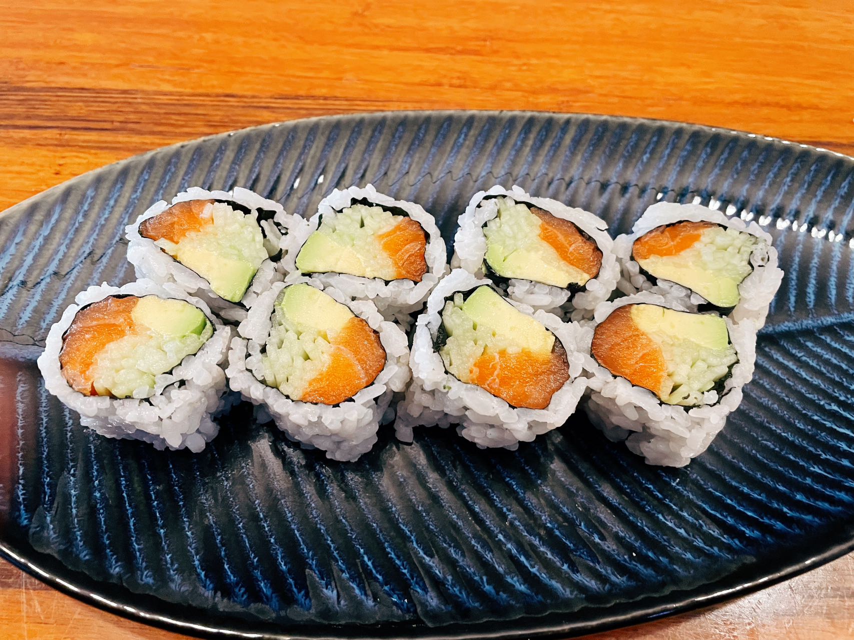 Alaska roll with salmon and avocado at Wukong Asian Restaurant in Hilldale