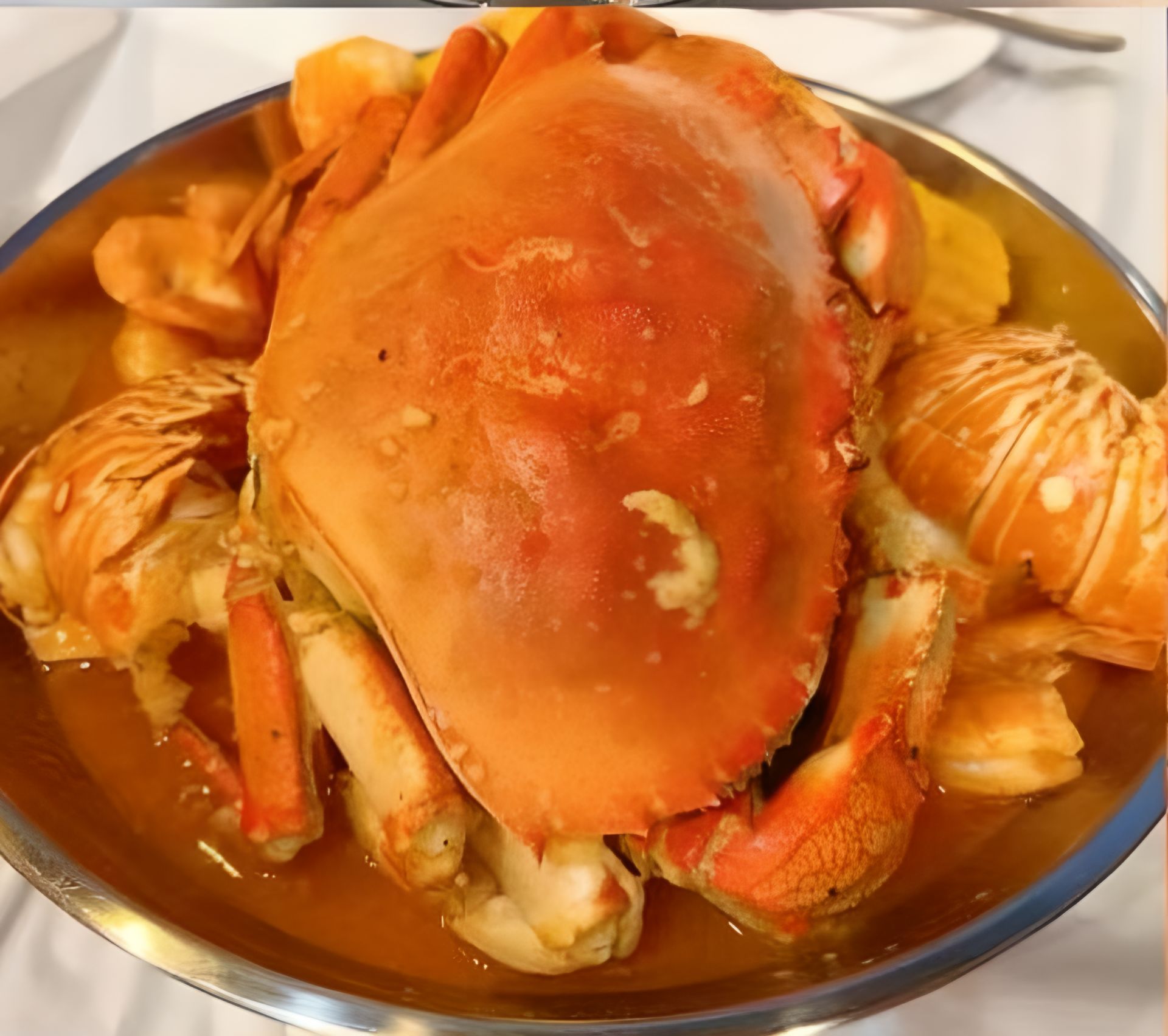 Wu’s-Crab-Seafood-Restaurant-Crab-Stew-with-Lobster-and-Veggies-Layton Crab stew with lobster and vegetables in a rich broth at Wu's Crab, a Seafood Restaurant in Layton