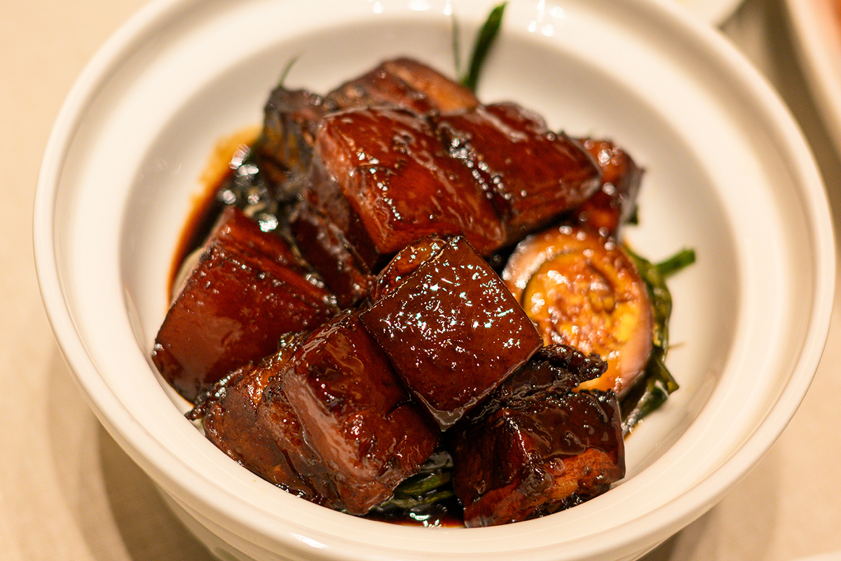 Braised pork belly with soy sauce at Xiang House, a Chinese Restaurant in BellevueBraised pork belly with soy sauce at Xiang House, a Chinese Restaurant in Bellevue