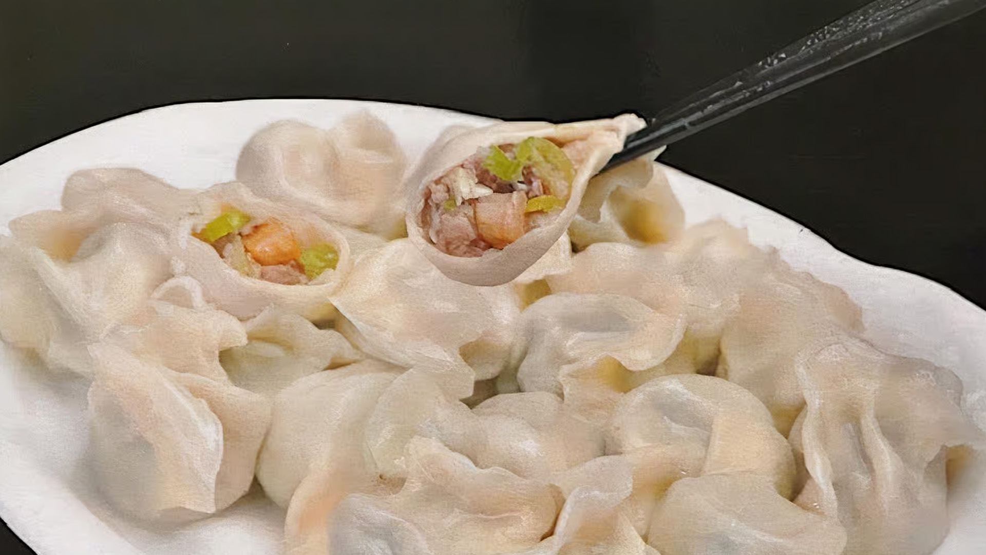Boiled pork dumplings from Xiang Xiang Noodle, a Chinese restaurant in Alameda
