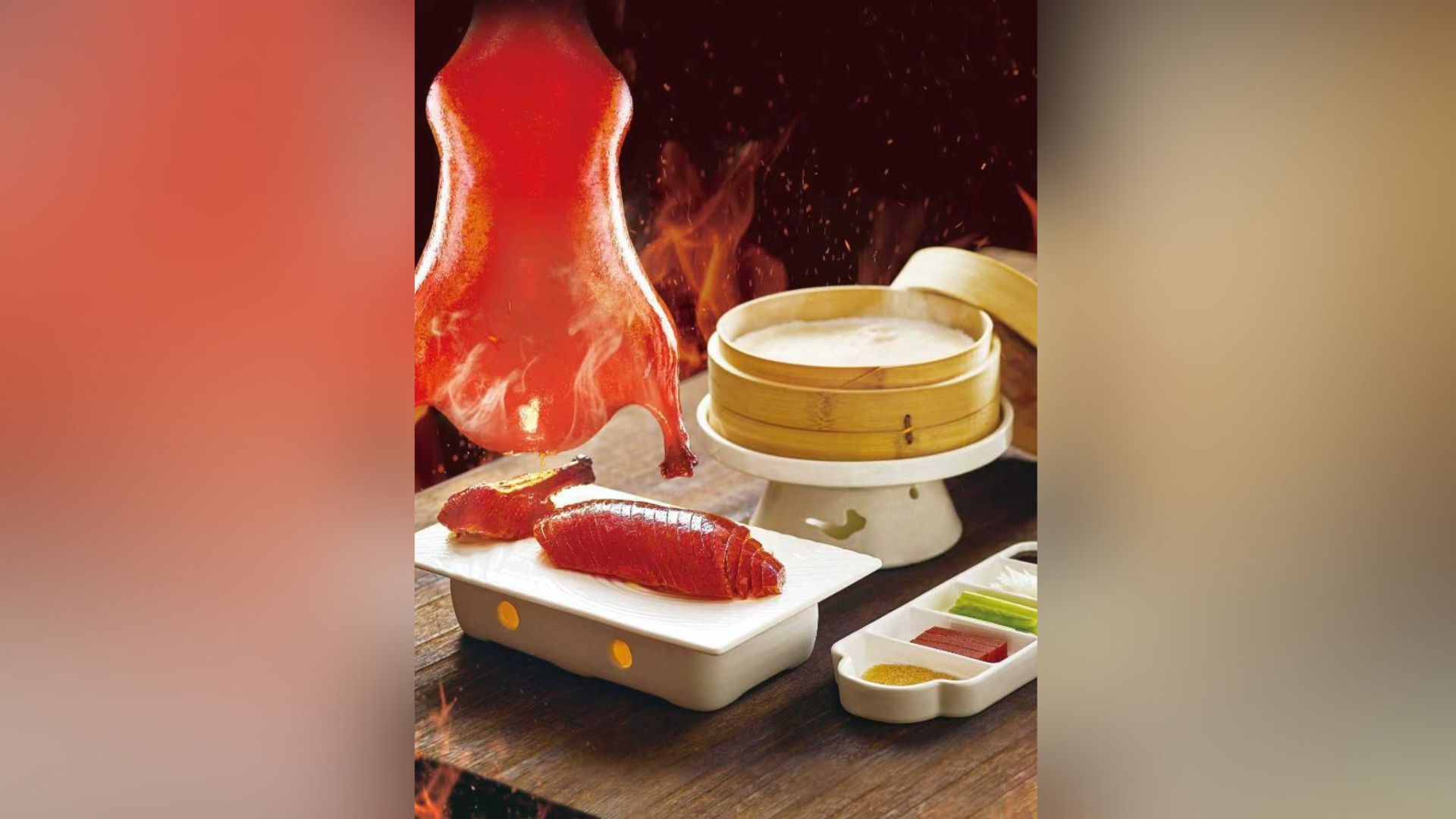 Peking duck with side dishes at XIBEI, a Chinese Restaurant in Arcadia