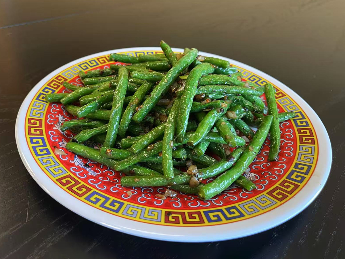 Fish-flavored green beans at Xing Long Chinese Eatery，a Chinese Restaurant in Seattle