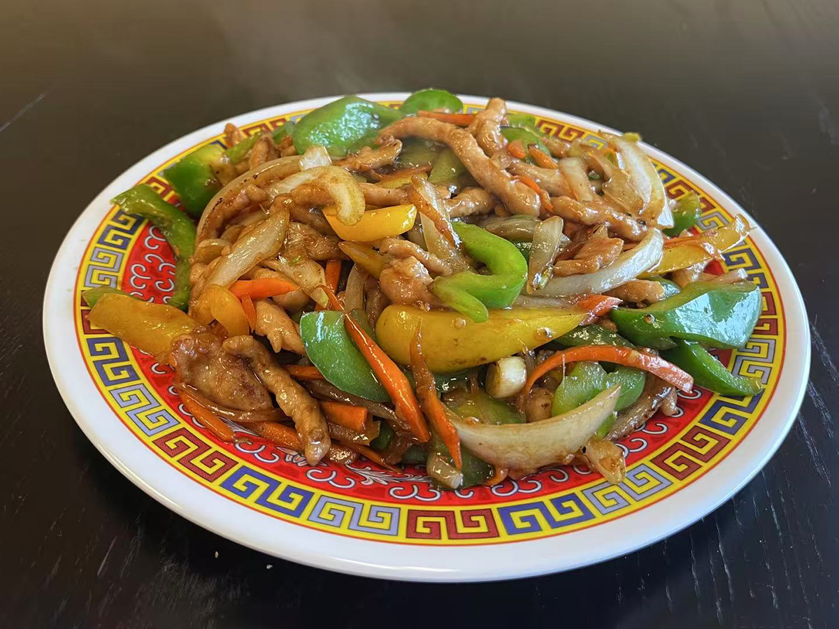 Black pepper chicken strips at Xing Long Chinese Eatery，a Chinese Restaurant in Seattle