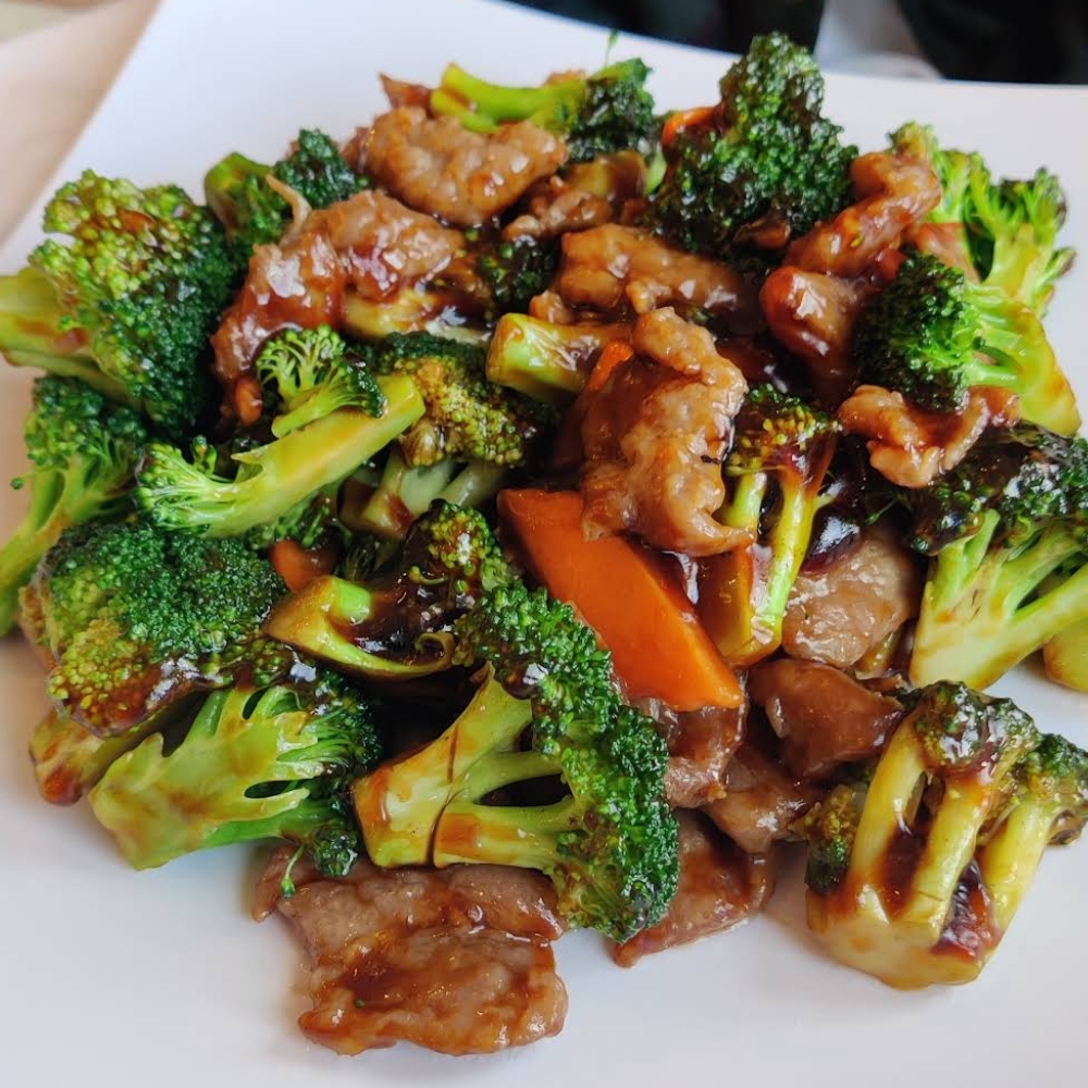 Stir-fried beef and broccoli in savory sauce at Yangtze Chinese Restaurant, a Chinese Restaurant in Chardon.