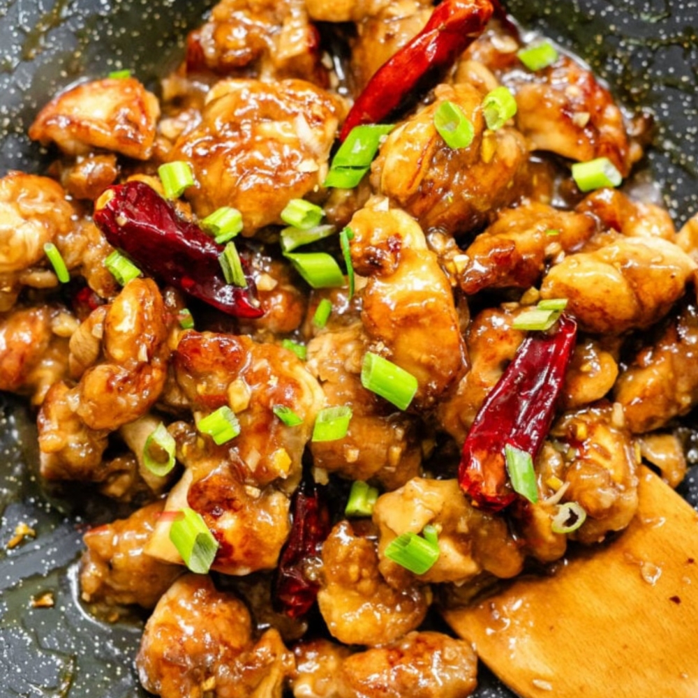 Sweet and sour glazed chicken with dried chilies at Yangtze Chinese Restaurant, a Chinese Restaurant in Chardon.