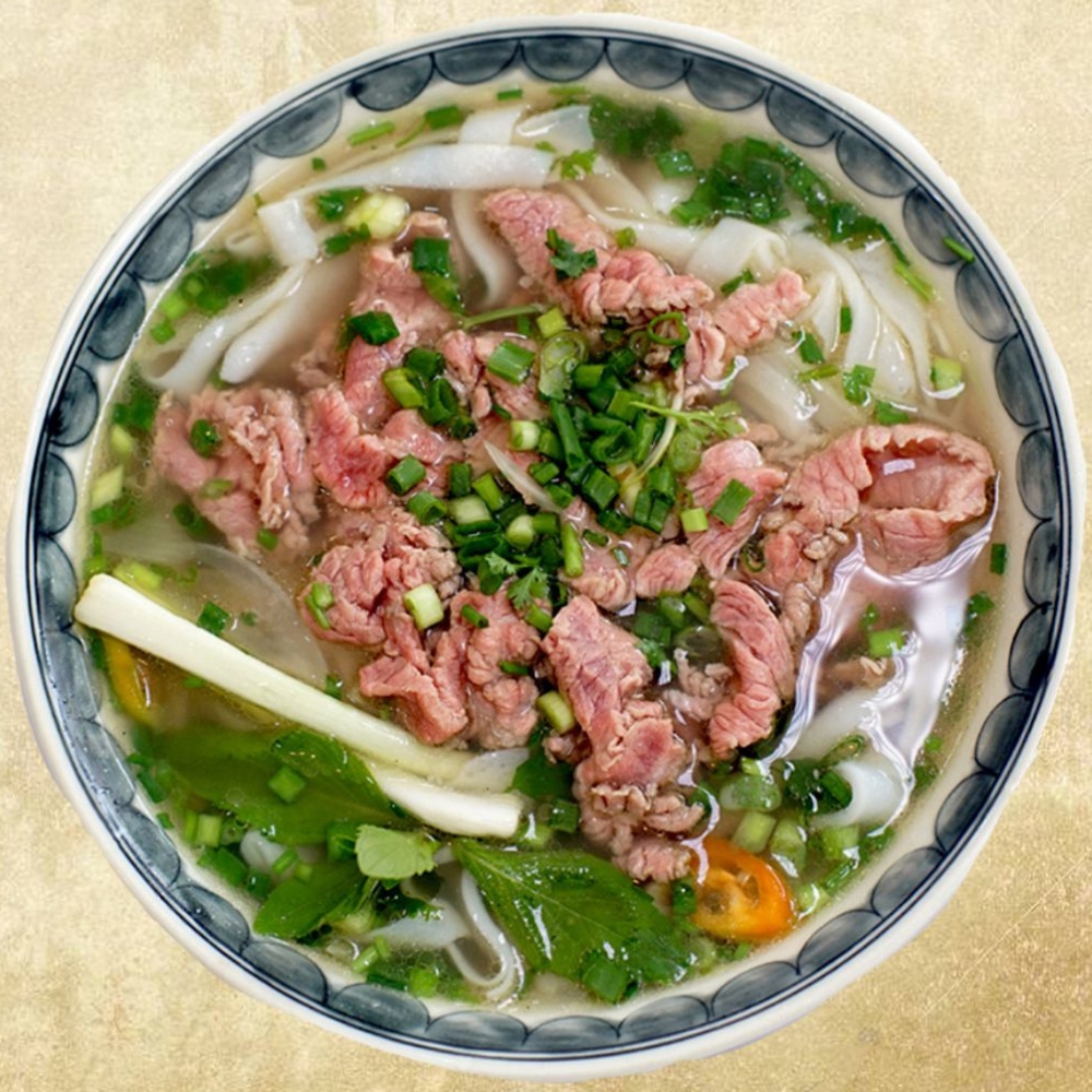 Vietnamese beef pho with fresh herbs and noodles at Yangtze Chinese Restaurant, a Chinese Restaurant in Chardon.