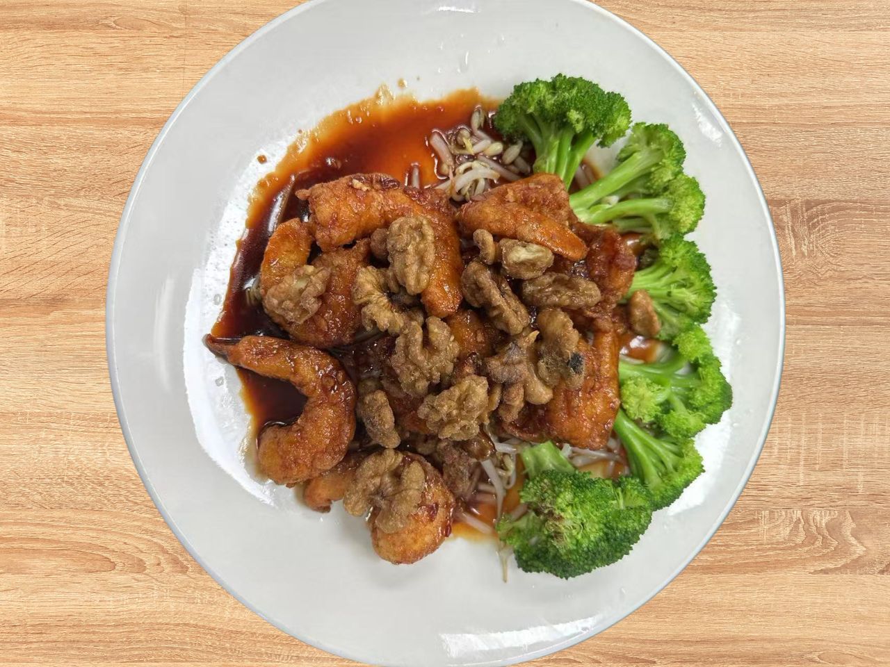 Honey walnut shrimp with broccoli at Yantze, a Asian Fusion Restaurant in Lansdale