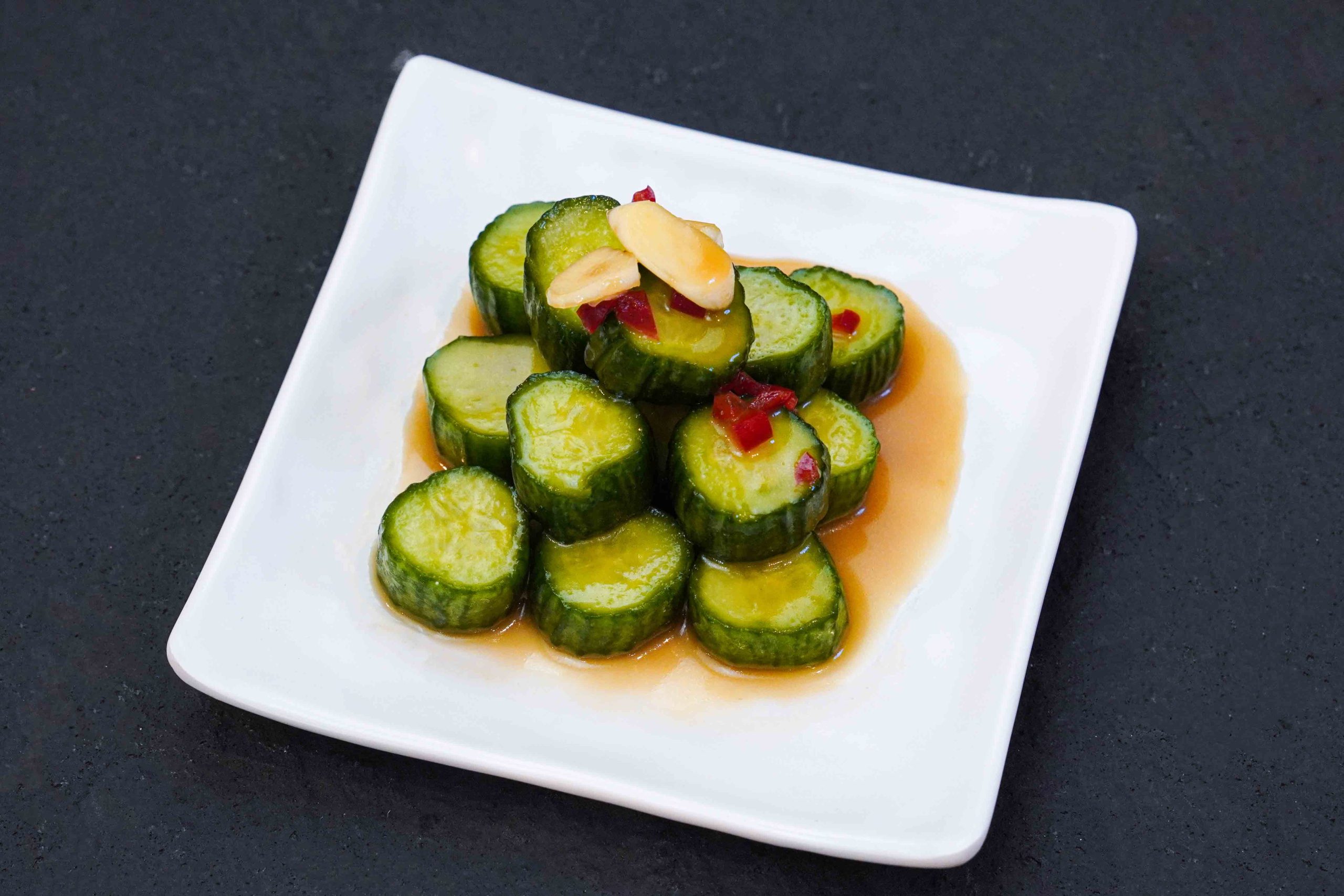 Cold cucumber salad from Yi Feng Bistro, a Chinese restaurant in Yorba Linda