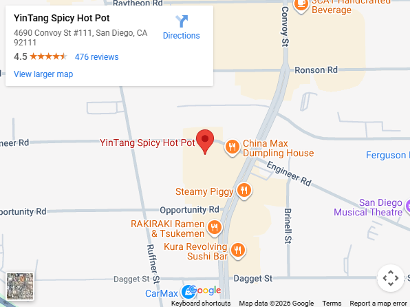 Location:4690 Convoy St #111, San Diego, CA 92111