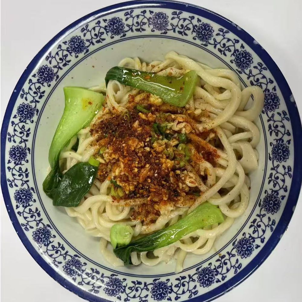Oil-splashed noodles from Yummy Noodle Kitchen, a Chinese restaurant in Artesia