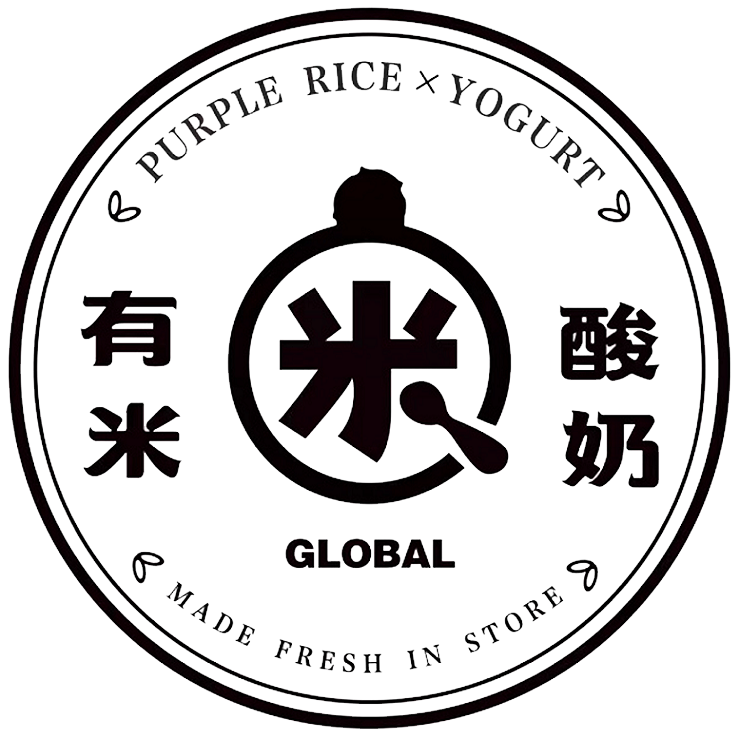 Yomie's Rice X Yogurt circular black logo