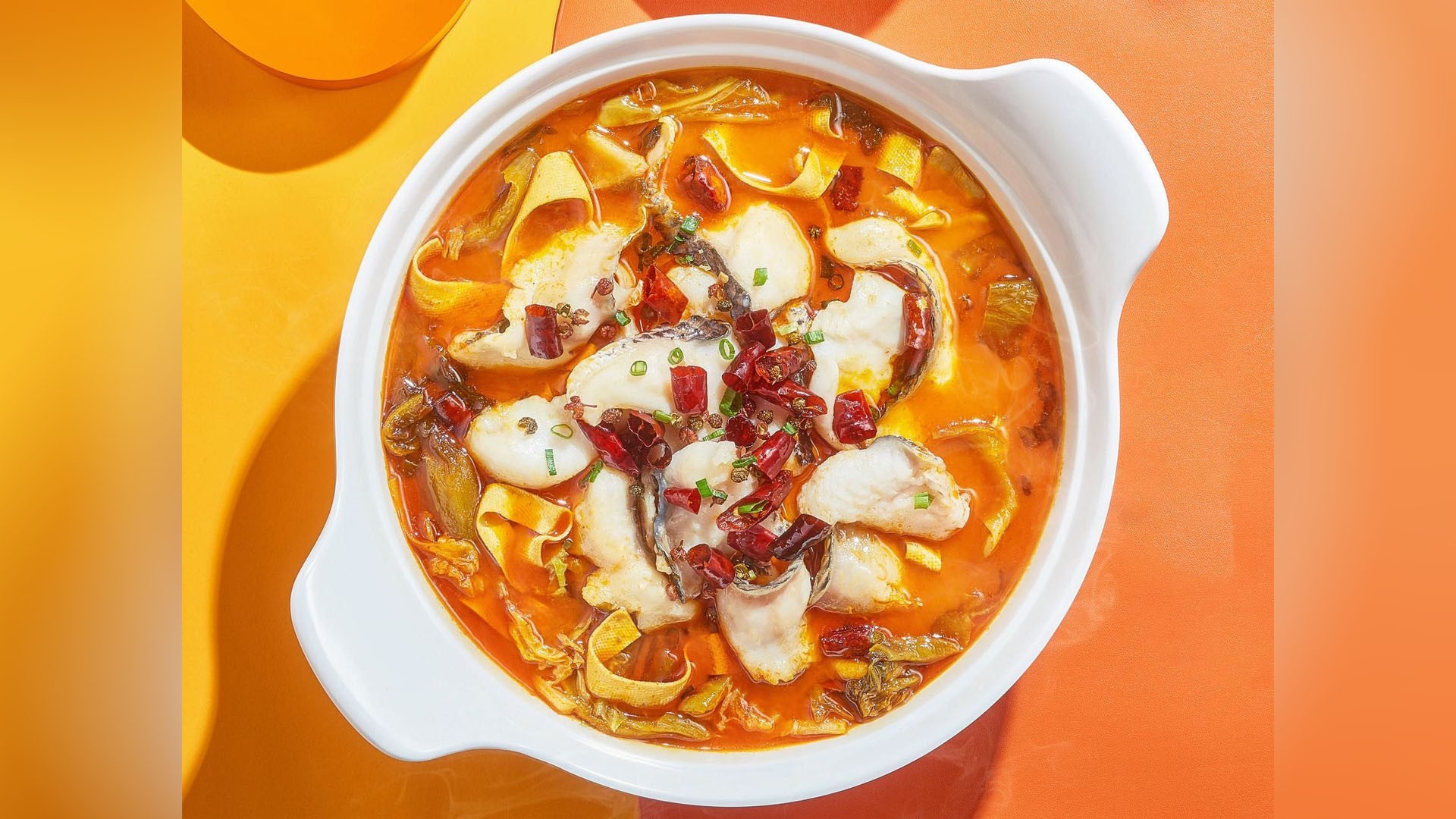 Spicy pickled fish with sour veggies at YonnyFish With You, a Chinese Restaurant in Arcadia