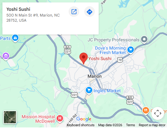 Location, 500 N Main St #9, Marion, NC 28752 Location, 500 N Main St #9, Marion, NC 28752