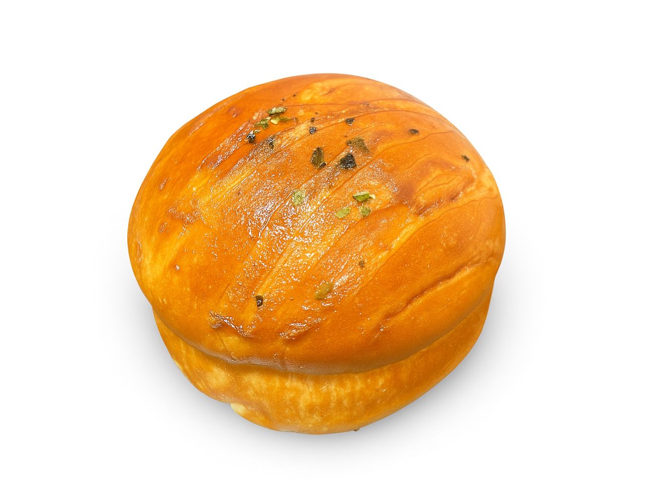 Cheese chicken bun with herbs at You Le Bakery, a Chinese Bakery Shop in Brooklyn