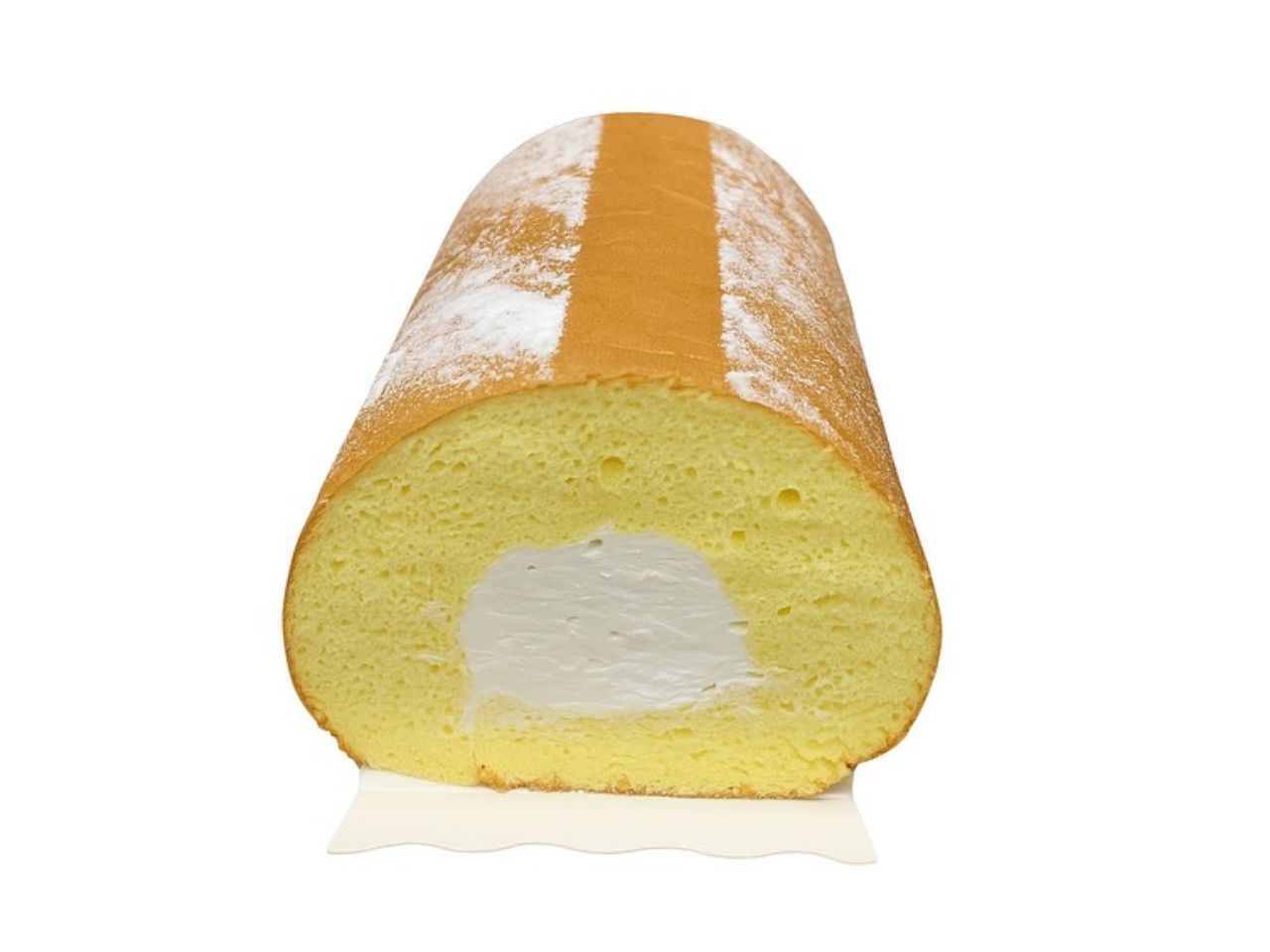 Queen cake roll with cream filling at You Le Bakery, a Chinese Bakery Shop in Brooklyn