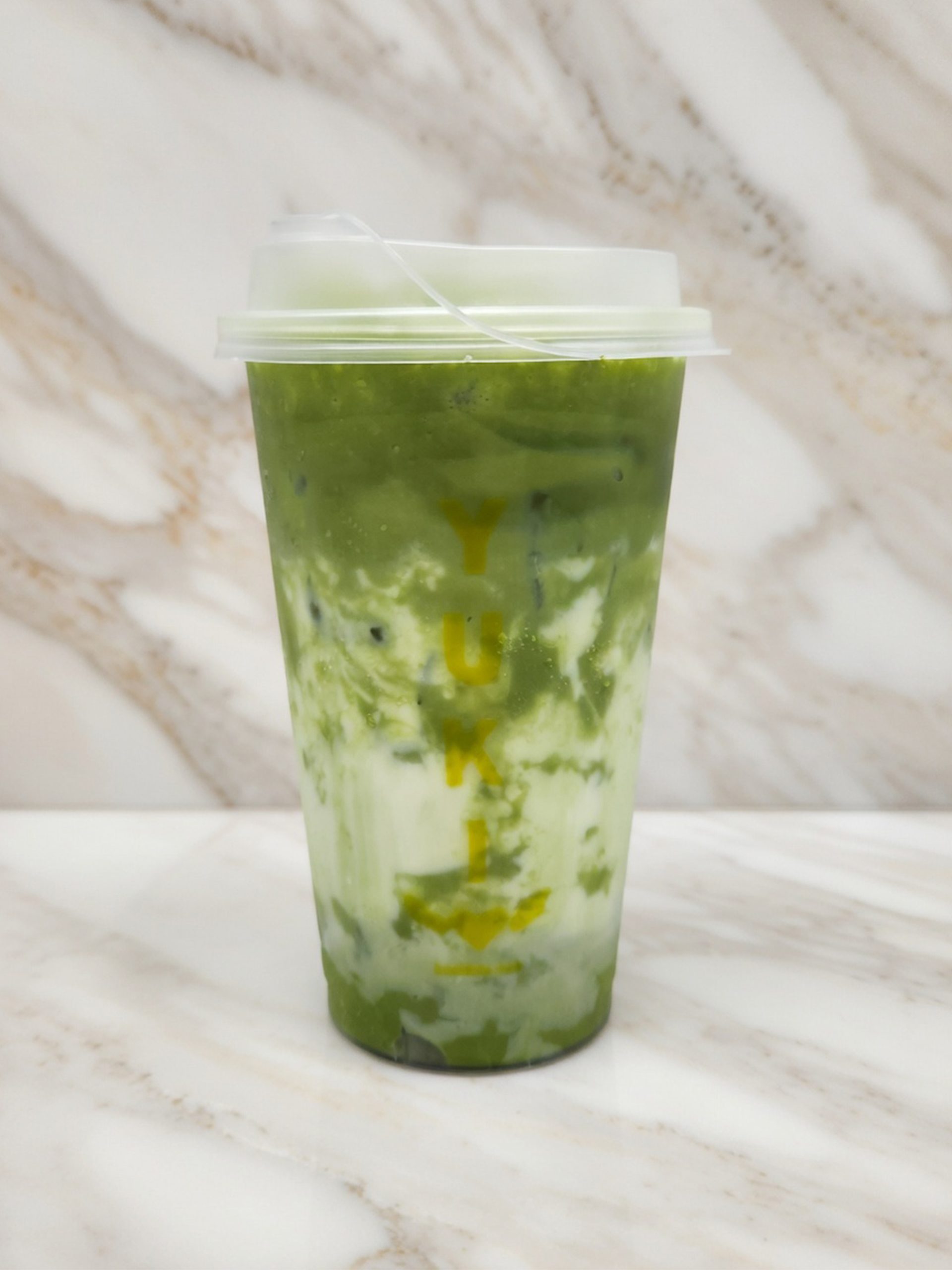 Matcha Milk Swirl Tea at Yuki Bubble Tea, Bubble Tea Shop in Stoneham