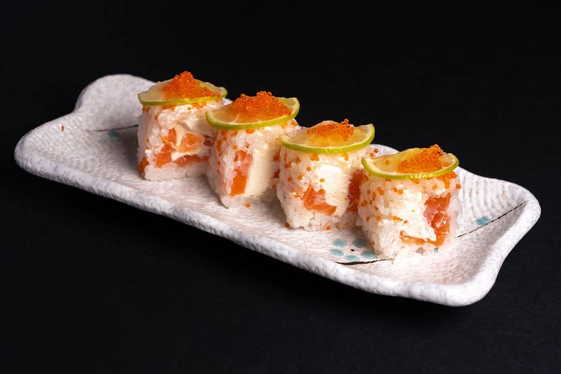 Yume-Sushi-Sushi-Restaurant-Salmon-Caviar-Sushi-Roll-Brighton Salmon-Caviar-Sushi-Roll at Yume Sushi, a Sushi Restaurant in Brighton