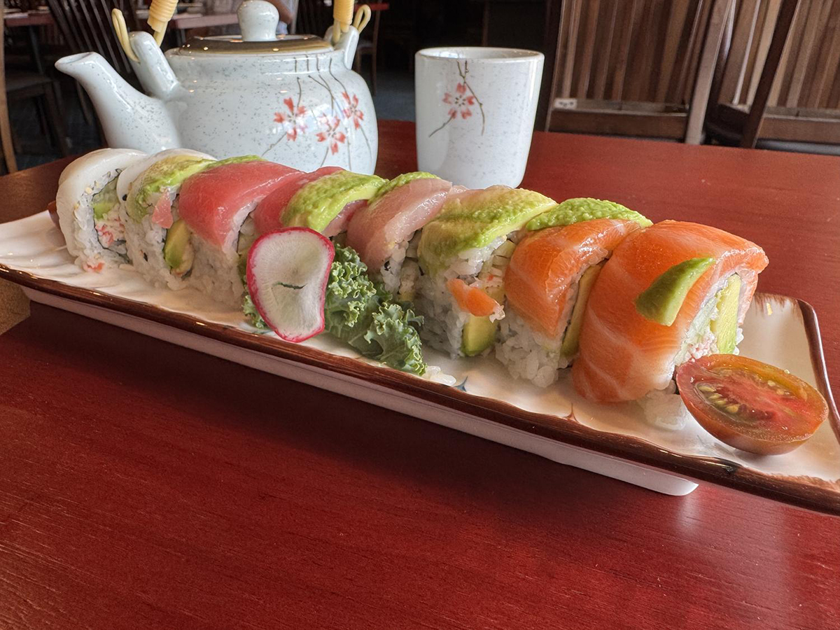 Rainbow Roll at Yume Sushi, a Sushi Restaurant in Brighton