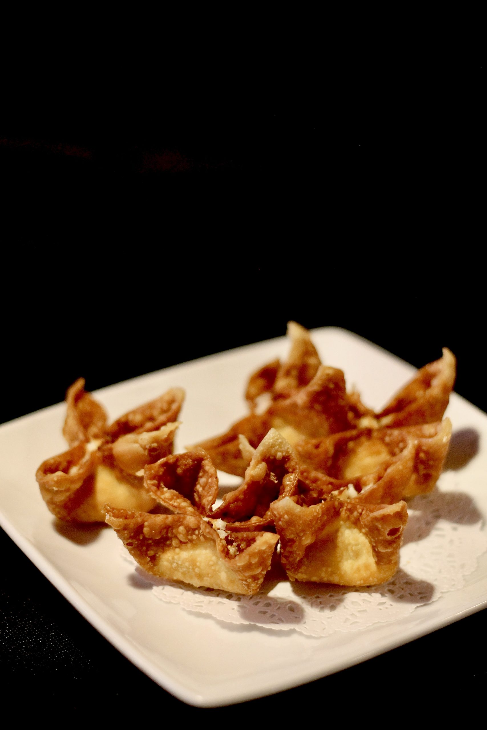 Crispy fried crab rangoon appetizer at Yummi Yummi Mongolian Grill & Sushi, a Asian Fusion Restaurant in College Station