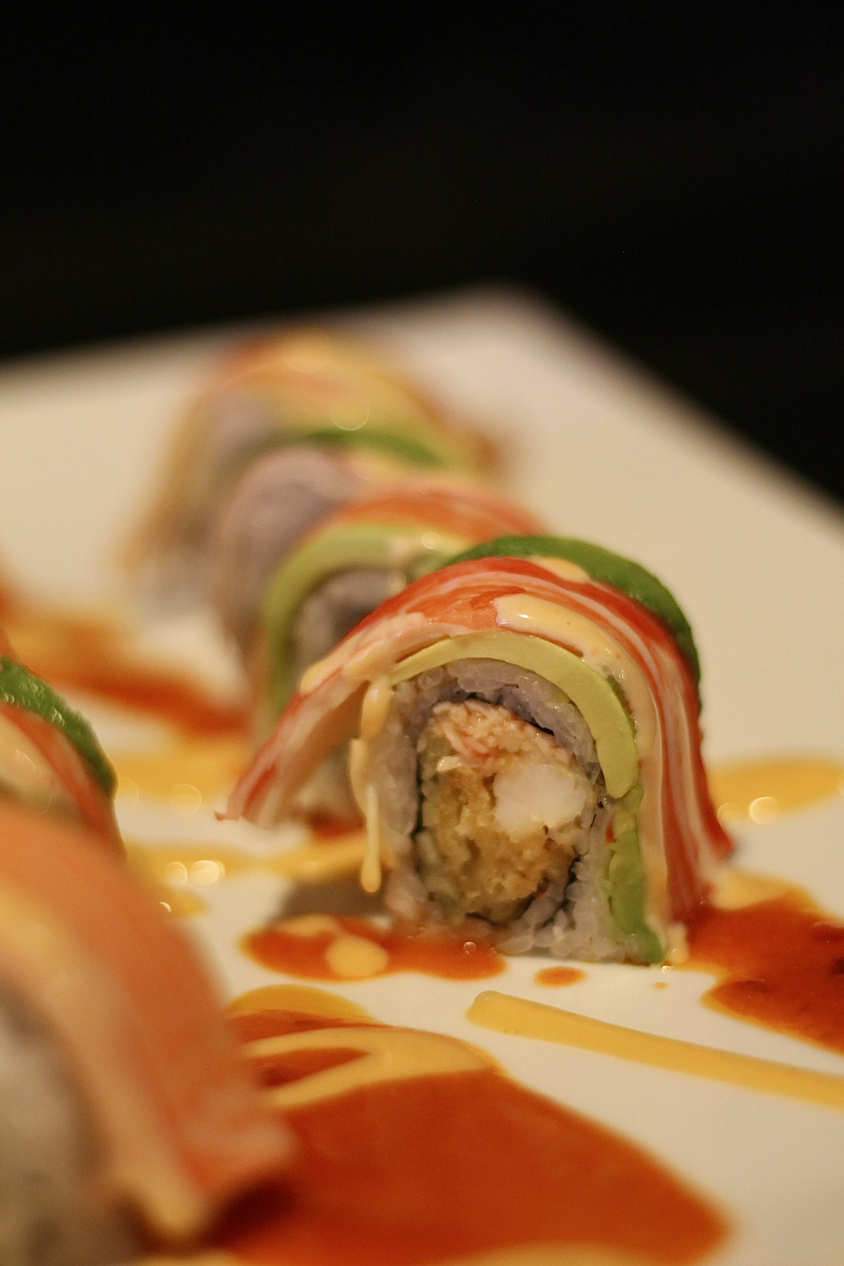 Spicy crab and shrimp sushi roll at Yummi Yummi Mongolian Grill & Sushi, a Asian Fusion Restaurant in College Station