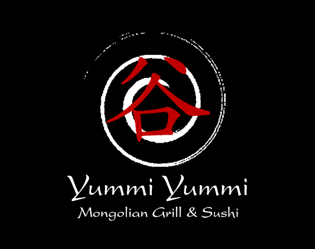 Yummi Yummi Mongolian Grill & Sushi restaurant logo, featuring the Chinese character for "grain"