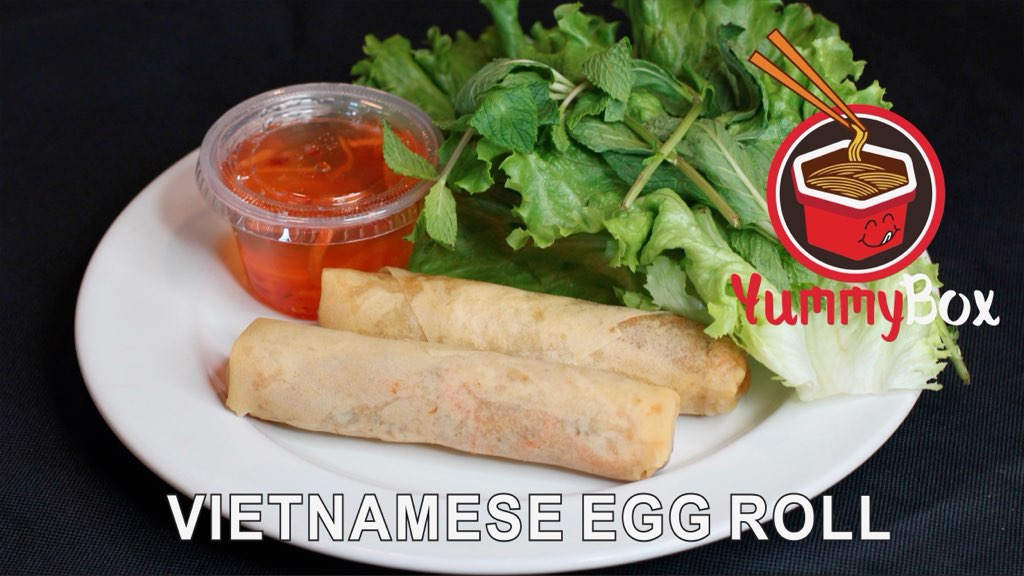 Yummy-Box-Chinese-restaurant-Vietnamese-Egg-Roll-Gilbert Crispy egg rolls with fresh herbs and dipping sauce